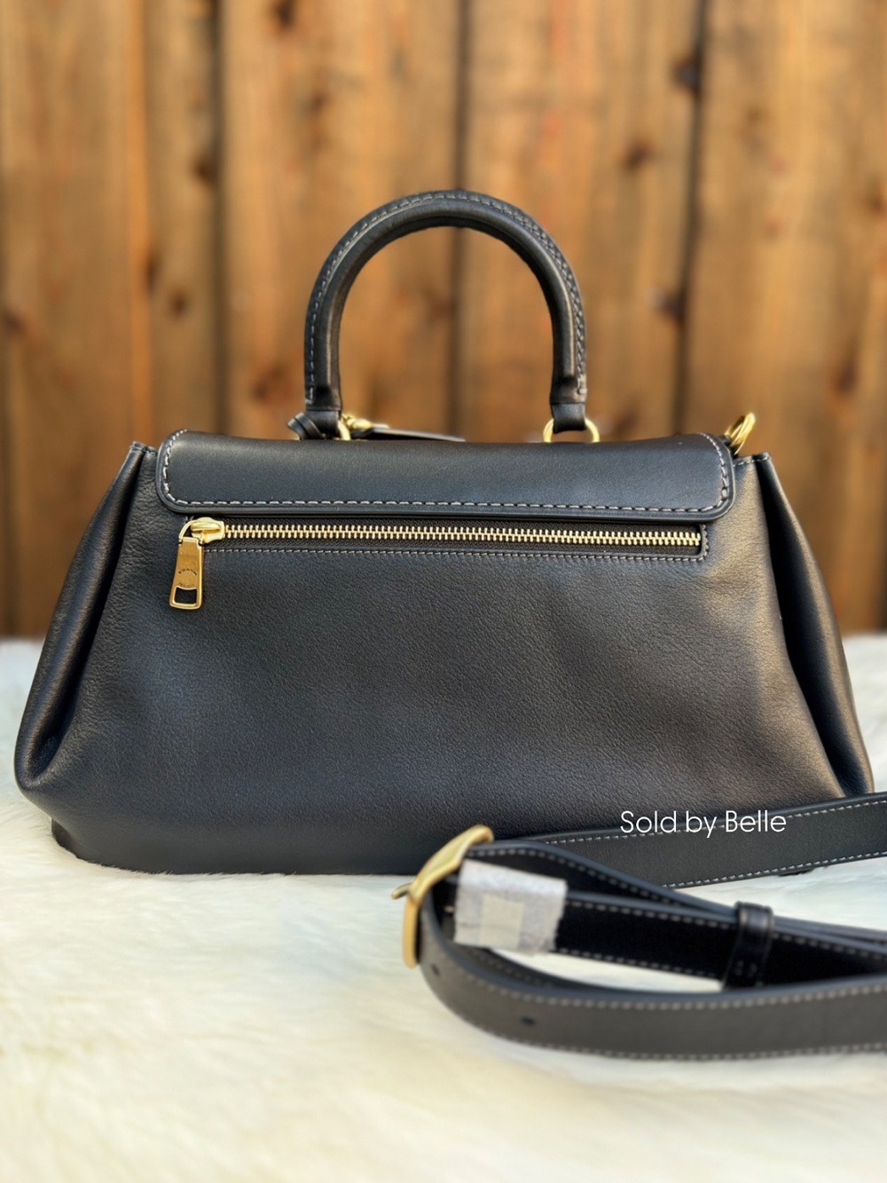 NWT Coach Slouchy Rogue Top Handle Black Purse - Picture 2 of 4